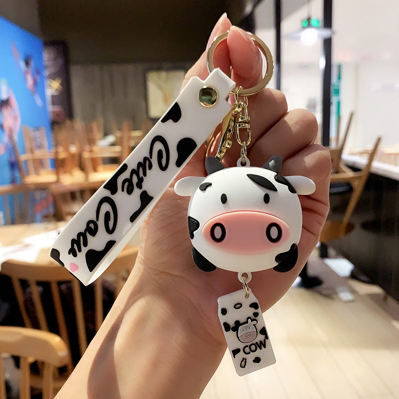 Wholesale Cute Cow PVC Keychain